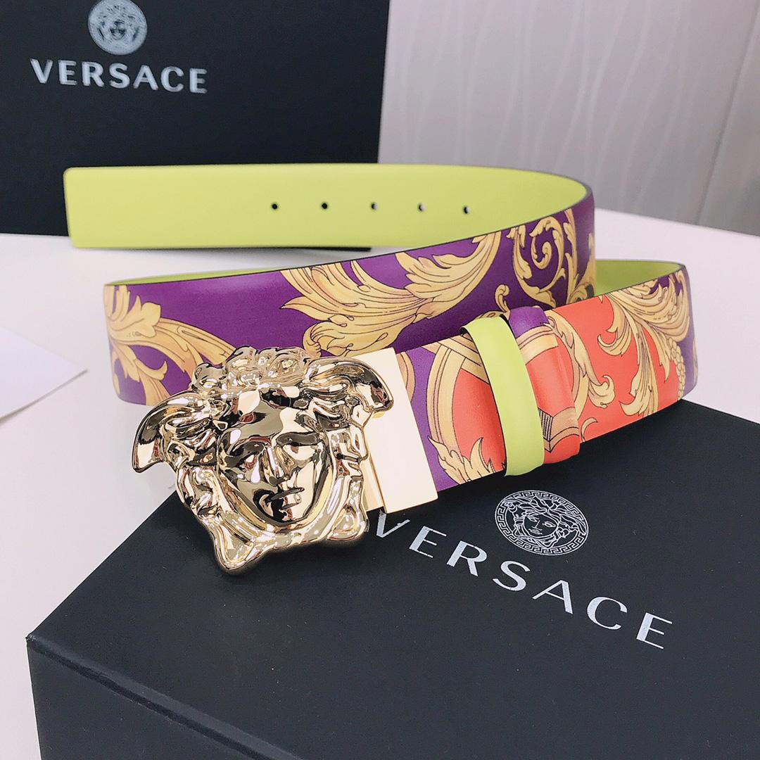 Versace La Medusa Le Pop Classique Reversible Belt   40mm - DesignerGu