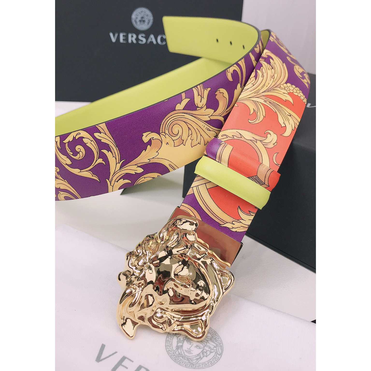 Versace La Medusa Le Pop Classique Reversible Belt   40mm - DesignerGu