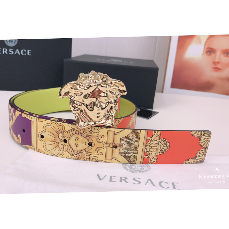 Versace La Medusa Le Pop Classique Reversible Belt   40mm - DesignerGu