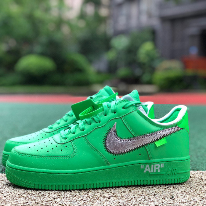 Off-White x Nike Air Force 1 "Light Green Spark"  Sneaker       dx1419-300 - DesignerGu