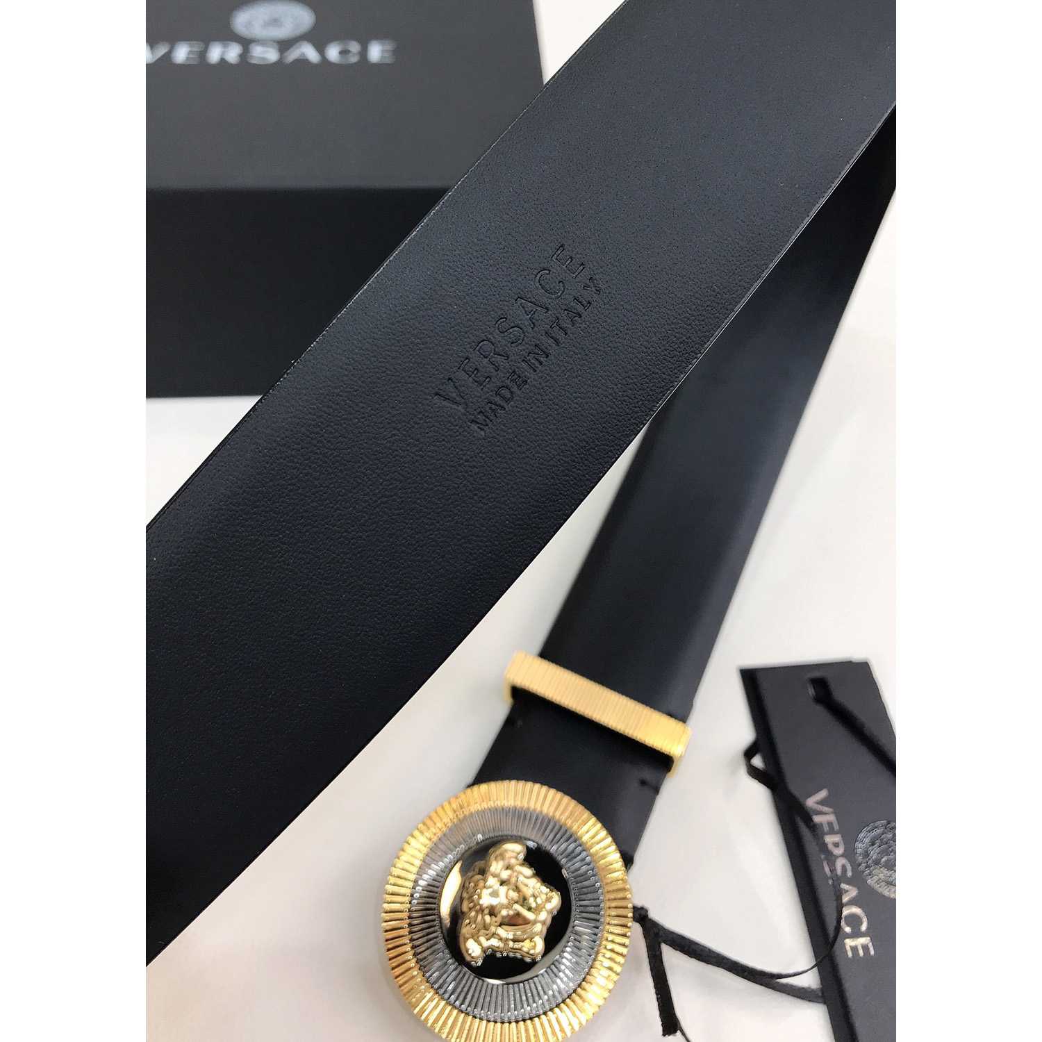 Versace Enamel Medusa Biggie Belt   40mm - DesignerGu