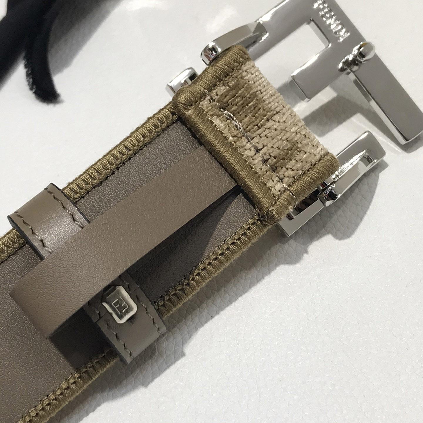 Fendi FF Jacquard Fabric Belt - DesignerGu