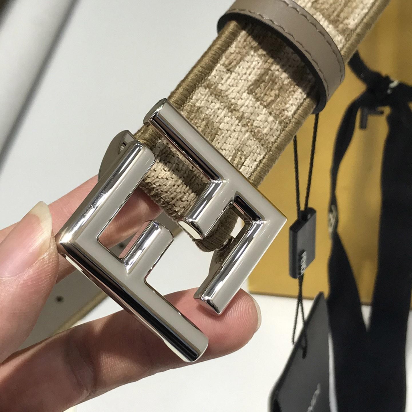 Fendi FF Jacquard Fabric Belt - DesignerGu