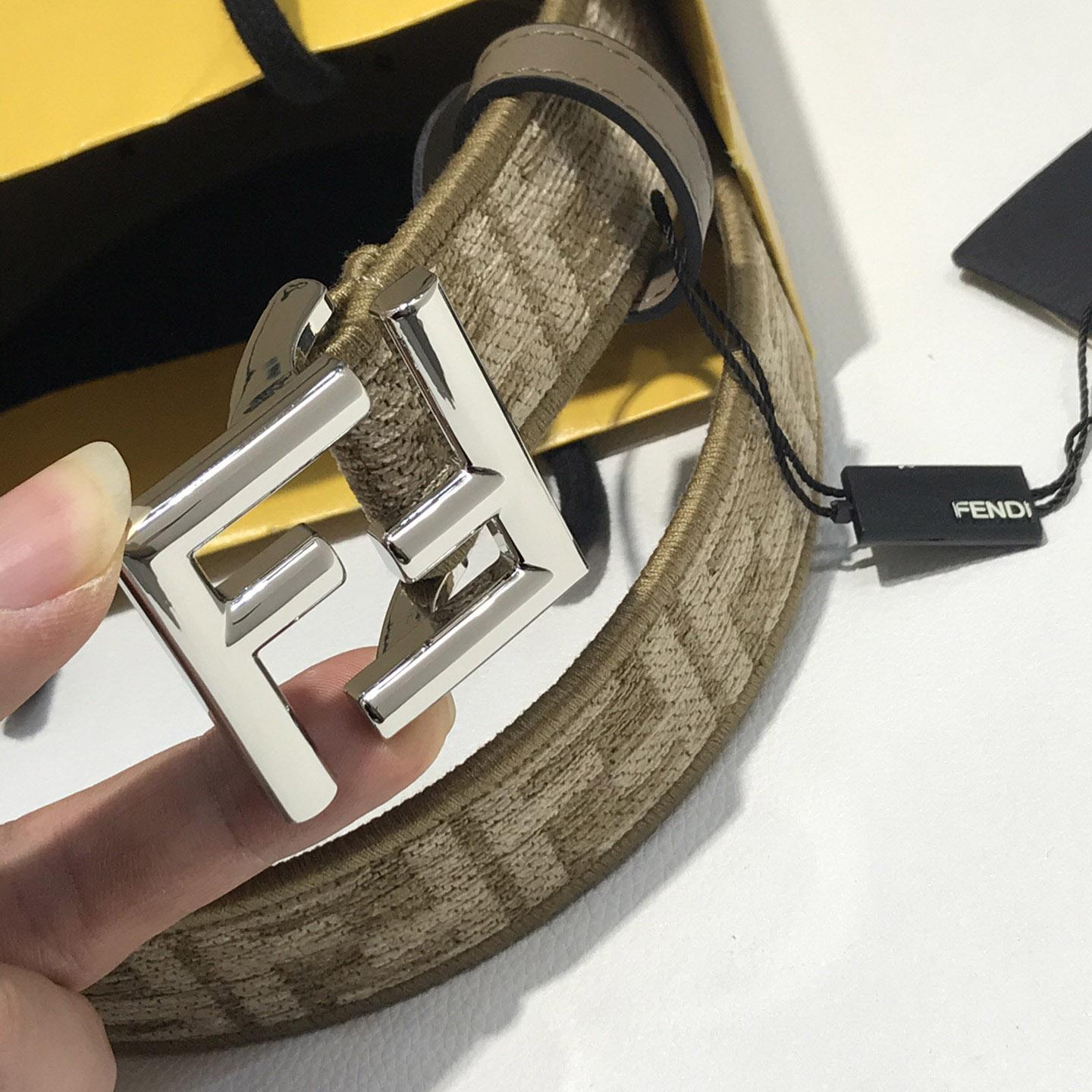 Fendi FF Jacquard Fabric Belt - DesignerGu