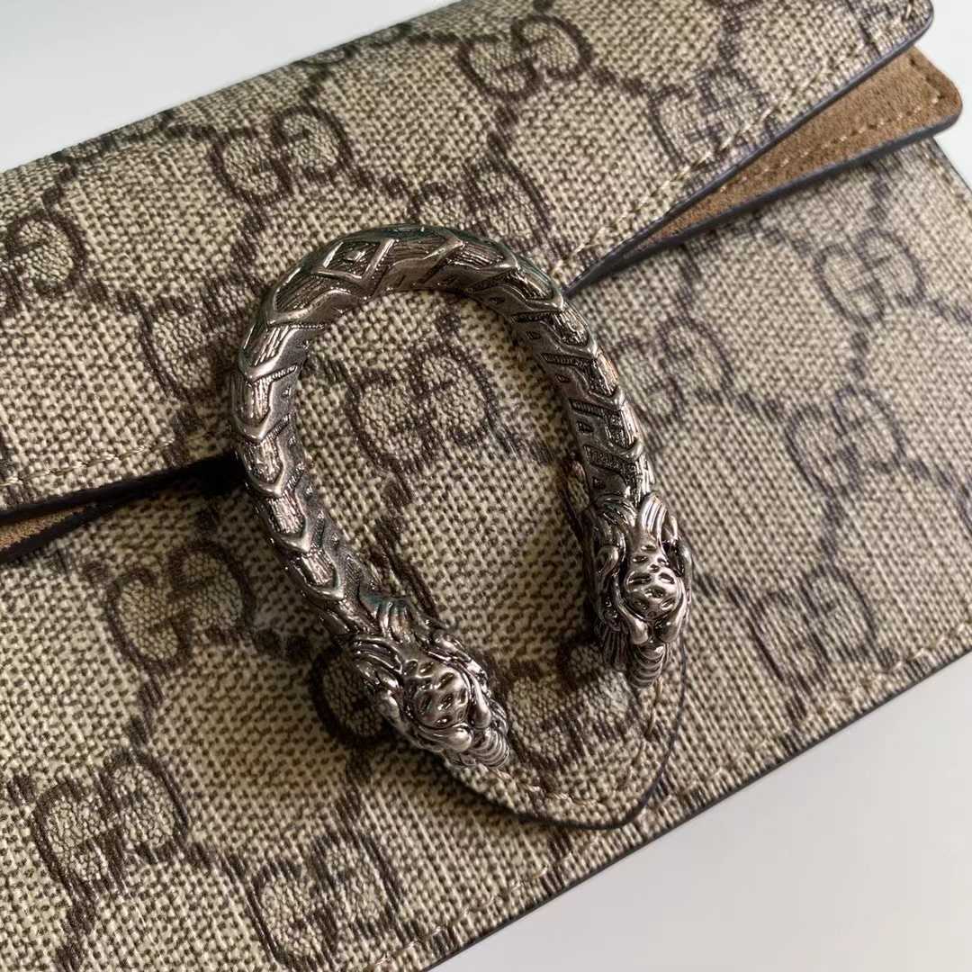 Gucci Dionysus GG Supreme Super Mini Bag(16.5-10-4.5cm)   476432 - DesignerGu