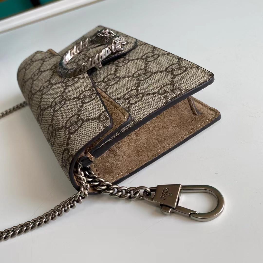 Gucci Dionysus GG Supreme Super Mini Bag(16.5-10-4.5cm)   476432 - DesignerGu