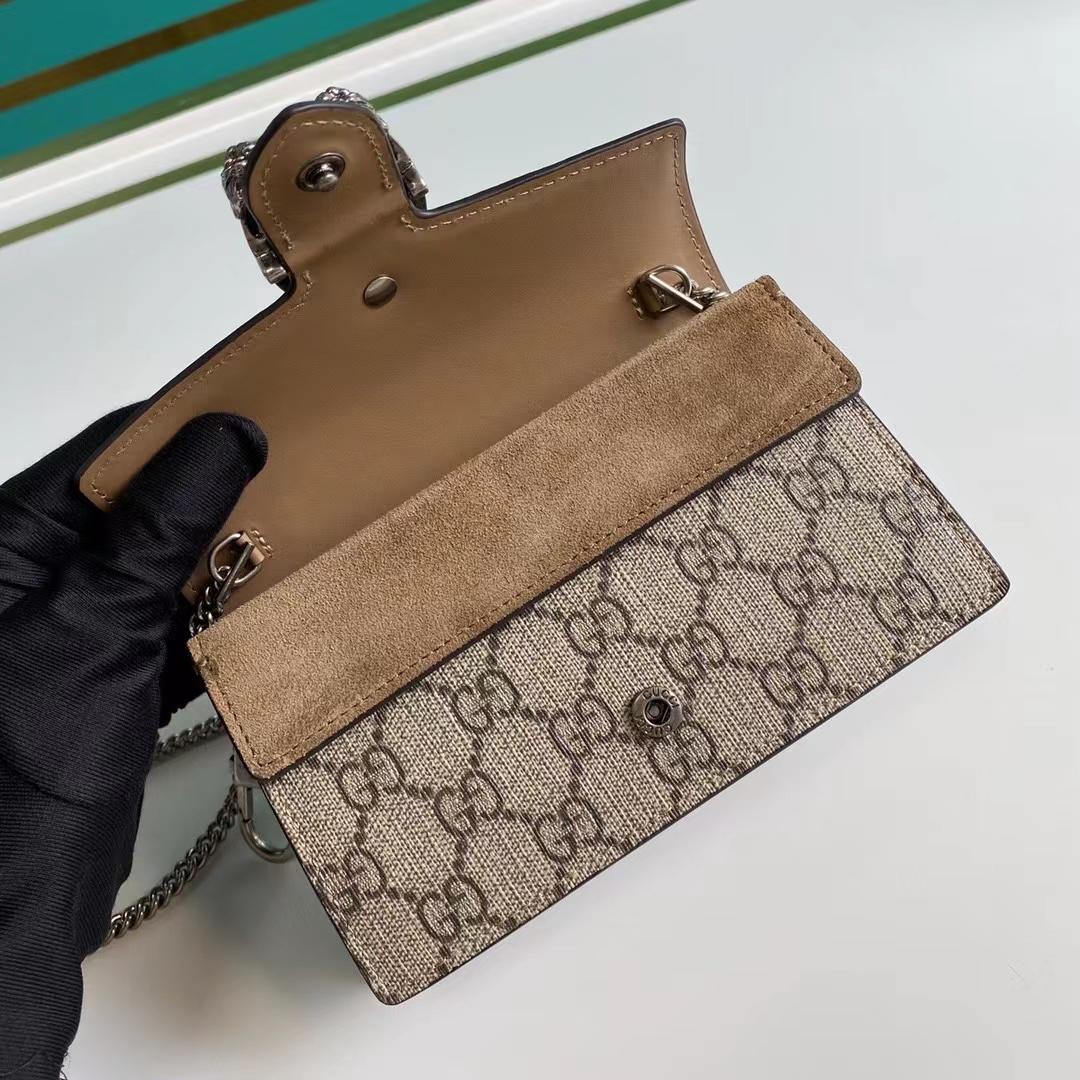 Gucci Dionysus GG Supreme Super Mini Bag(16.5-10-4.5cm)   476432 - DesignerGu