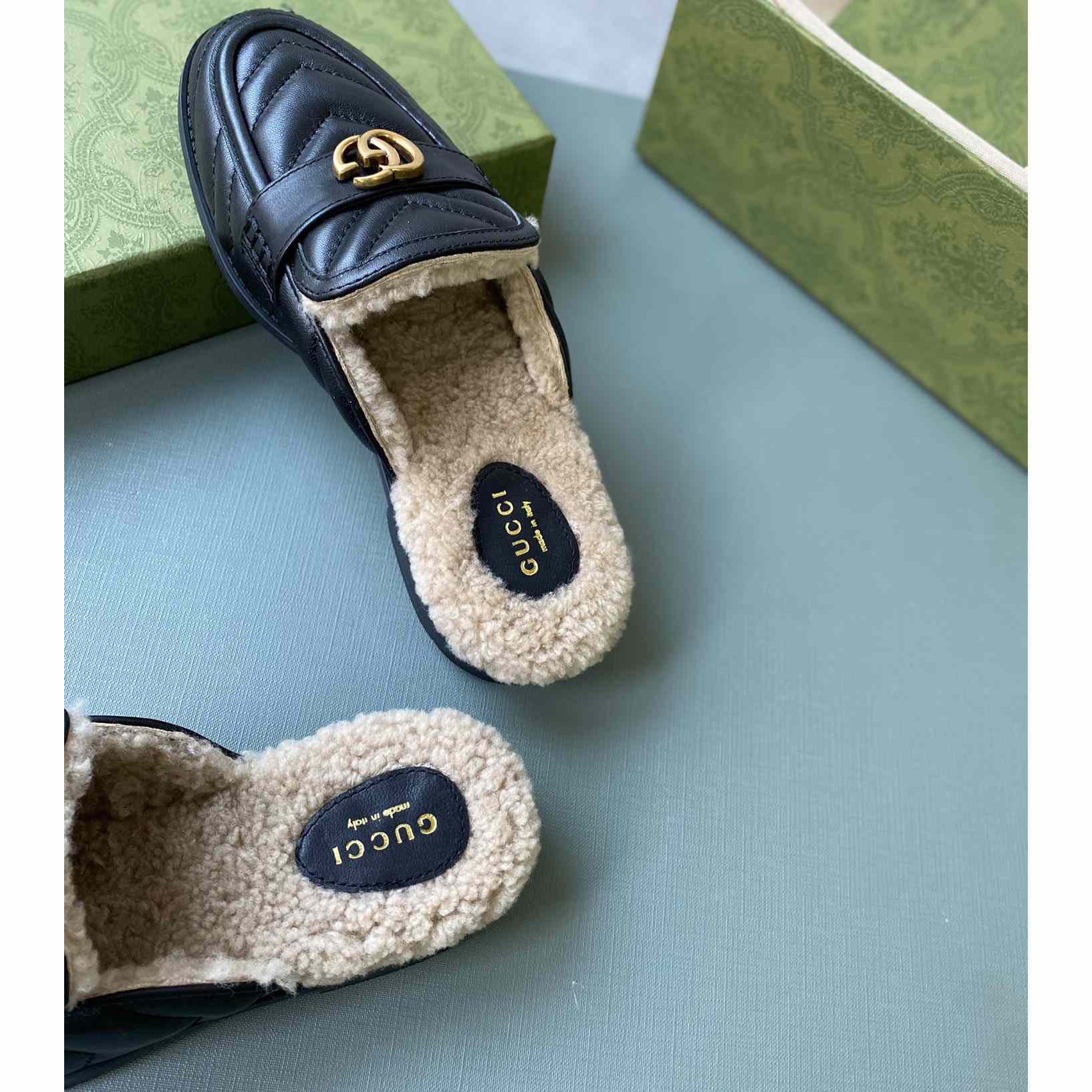 Gucci Women's Double G Slippers - DesignerGu