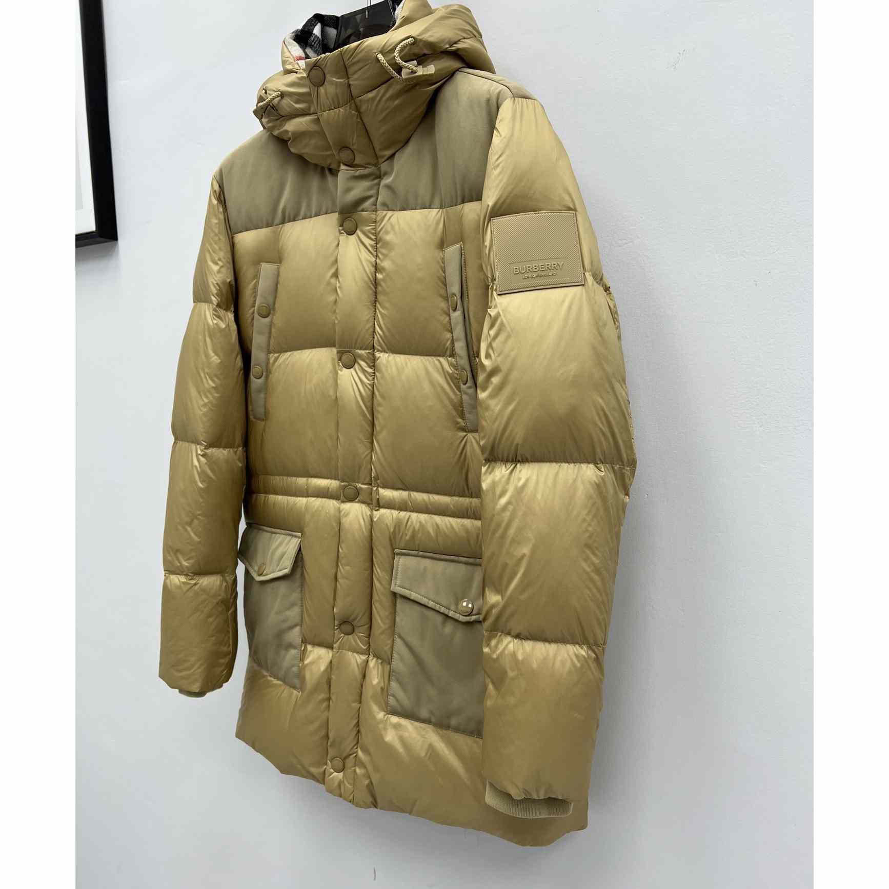 Burberry Logo Appliqué Nylon Puffer Coat - DesignerGu