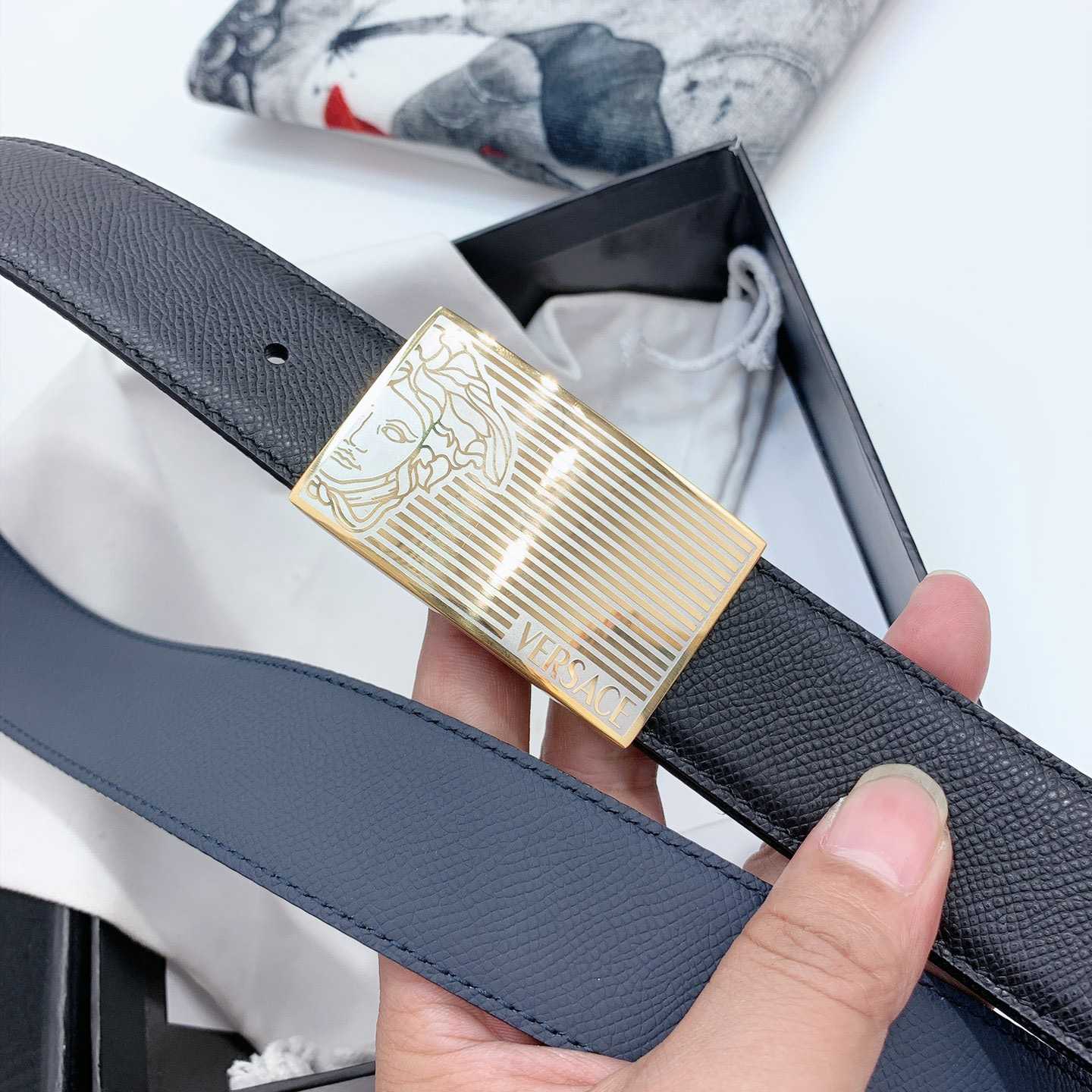 Versace Leather Belt - DesignerGu