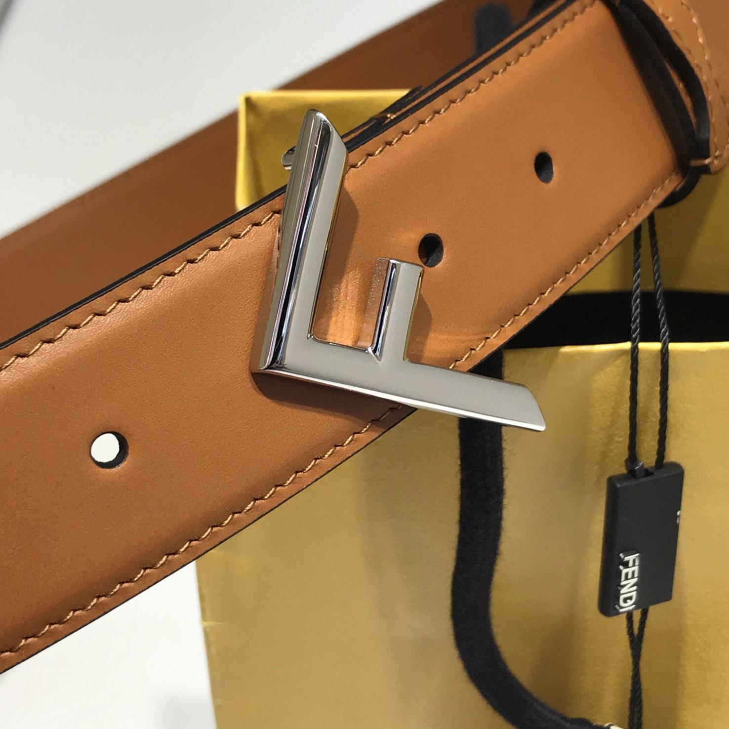 Fendi Brown Leather Belt - DesignerGu