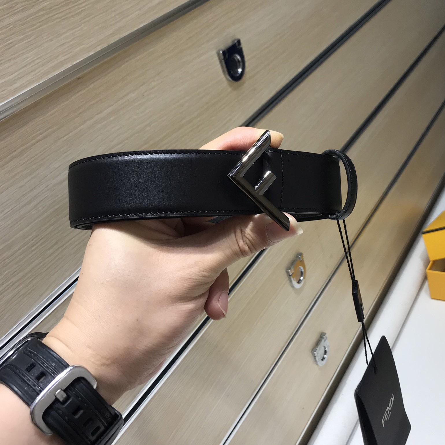 Fendi Black Leather Belt - DesignerGu