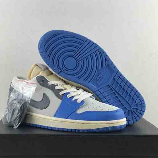 Air Jordan 1 Low “UNC Grey” Sneaker     DZ5376-469 - DesignerGu