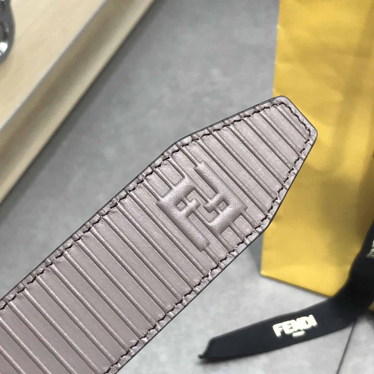 Fendi Brown Leather Belt - DesignerGu