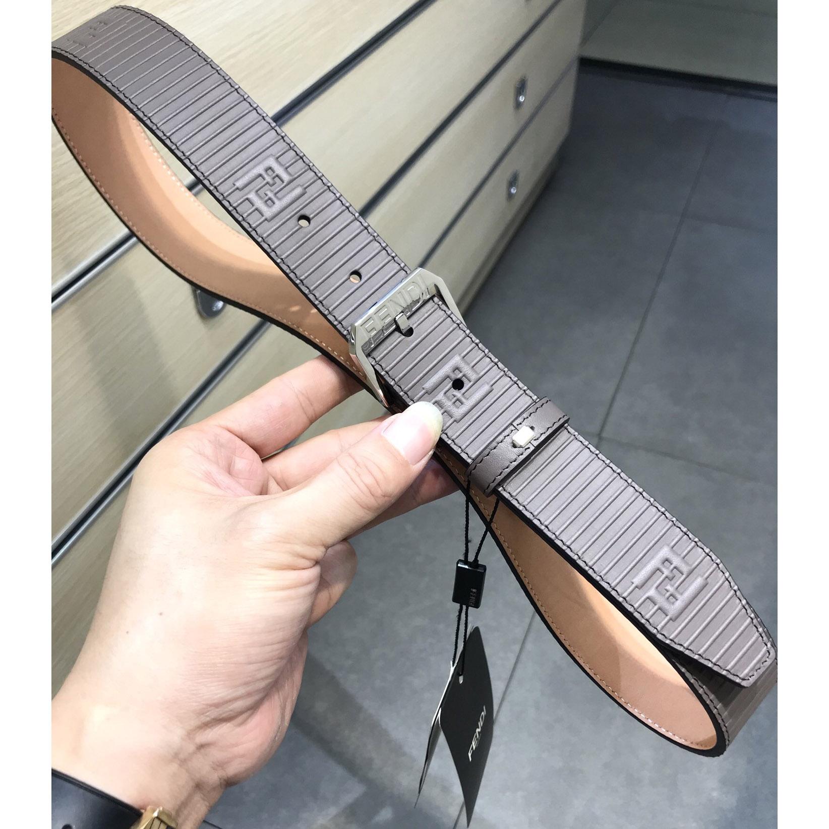 Fendi Brown Leather Belt - DesignerGu