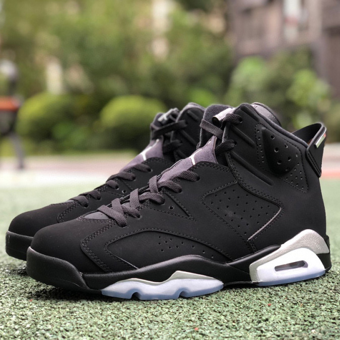 Air Jordan 6 “Black Chrome” Sneakers   DX2836-001 - DesignerGu