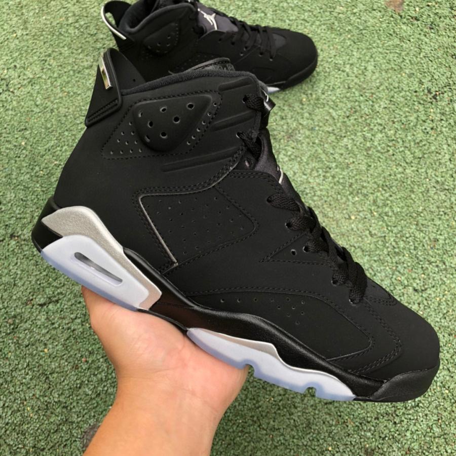 Air Jordan 6 “Black Chrome” Sneakers   DX2836-001 - DesignerGu