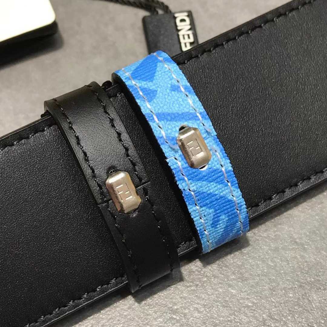 Fendi Blue Leather Belt - DesignerGu