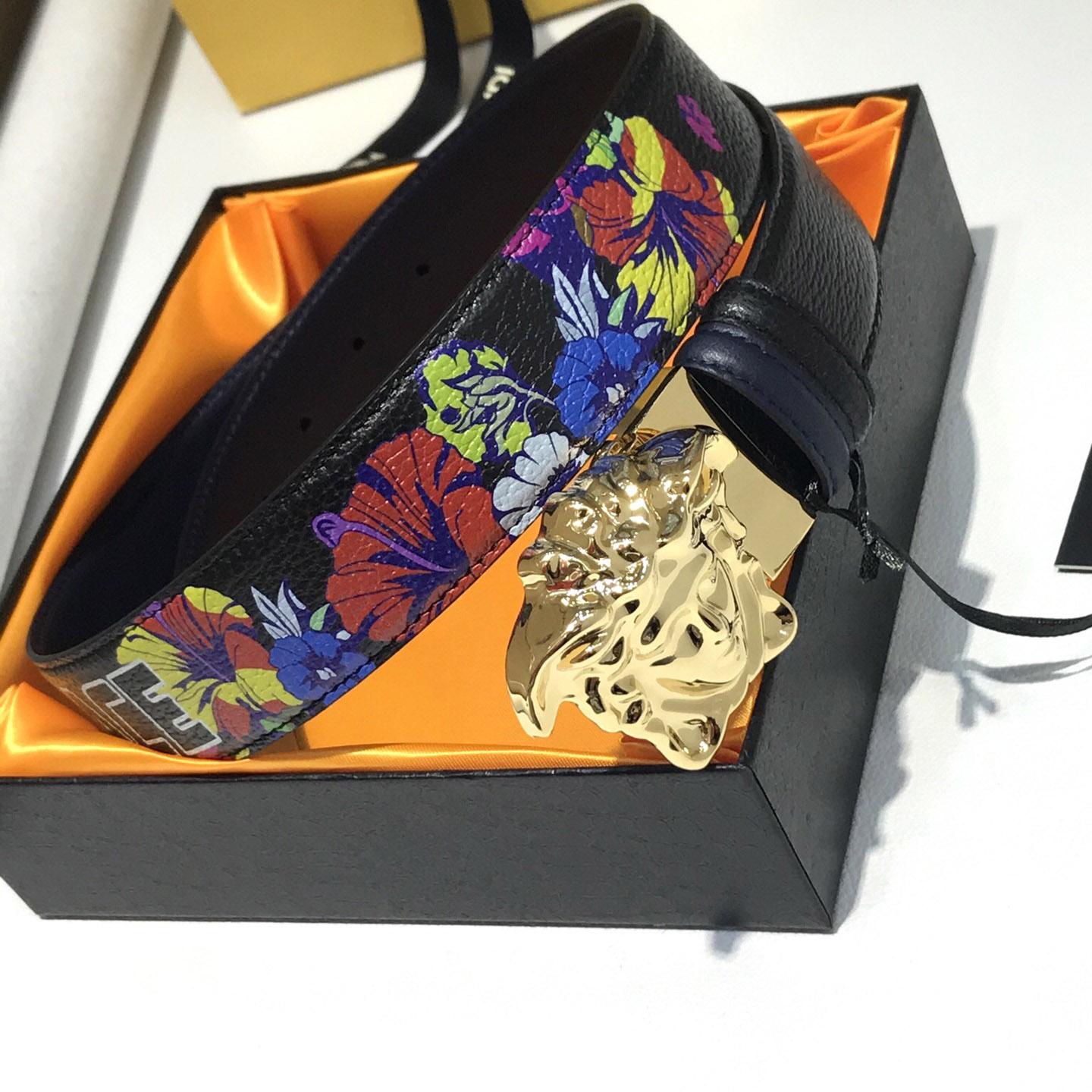 Versace Reversible Leather Belt  - DesignerGu