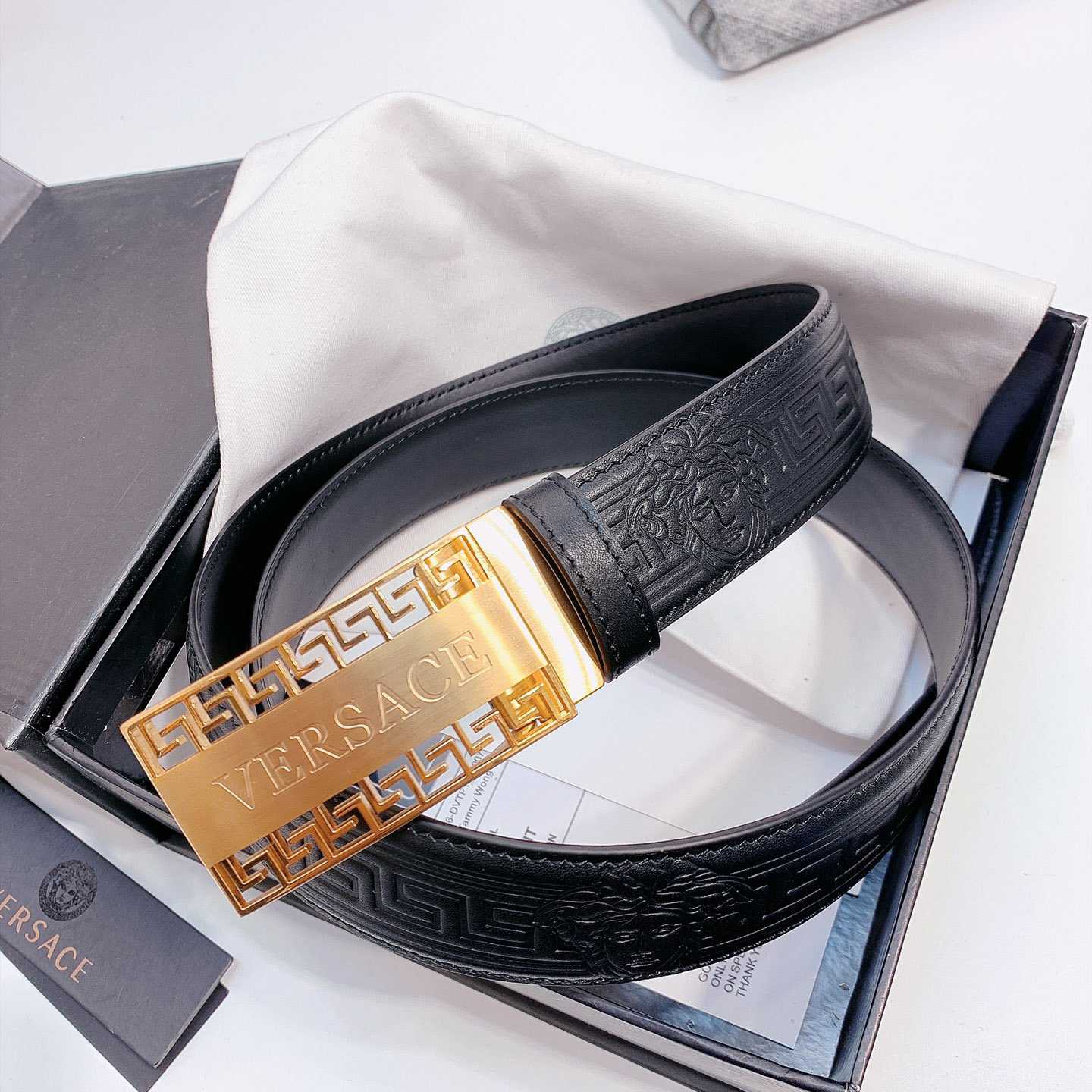 Versace Leather Belt - DesignerGu