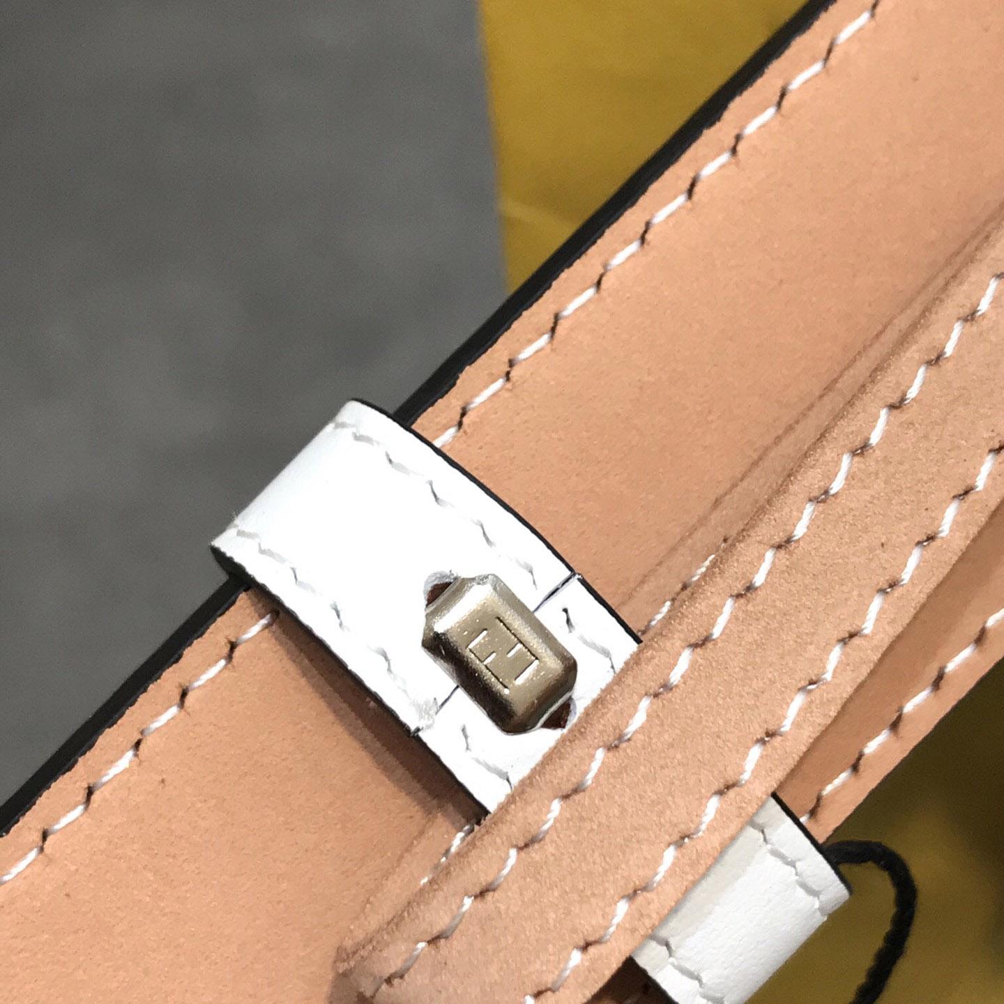 Fendi White Leather Belt - DesignerGu