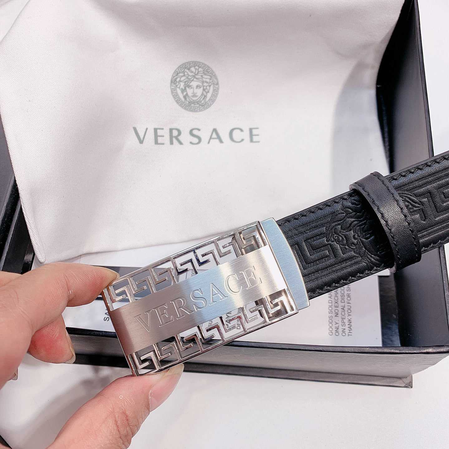 Versace Leather Belt - DesignerGu