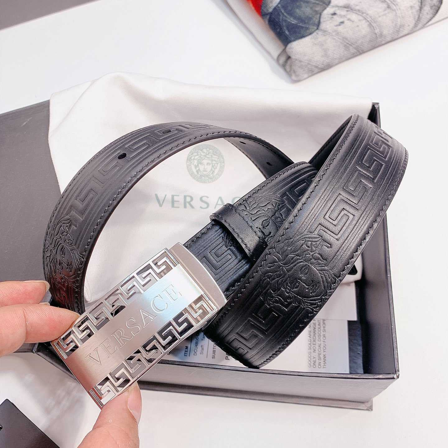 Versace Leather Belt - DesignerGu