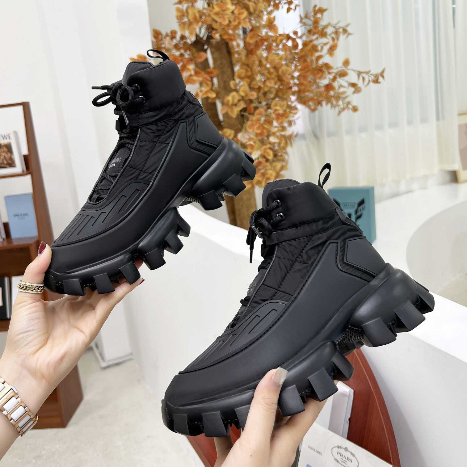 Prada Cloudbust Thunder High-Top Sneakers - DesignerGu