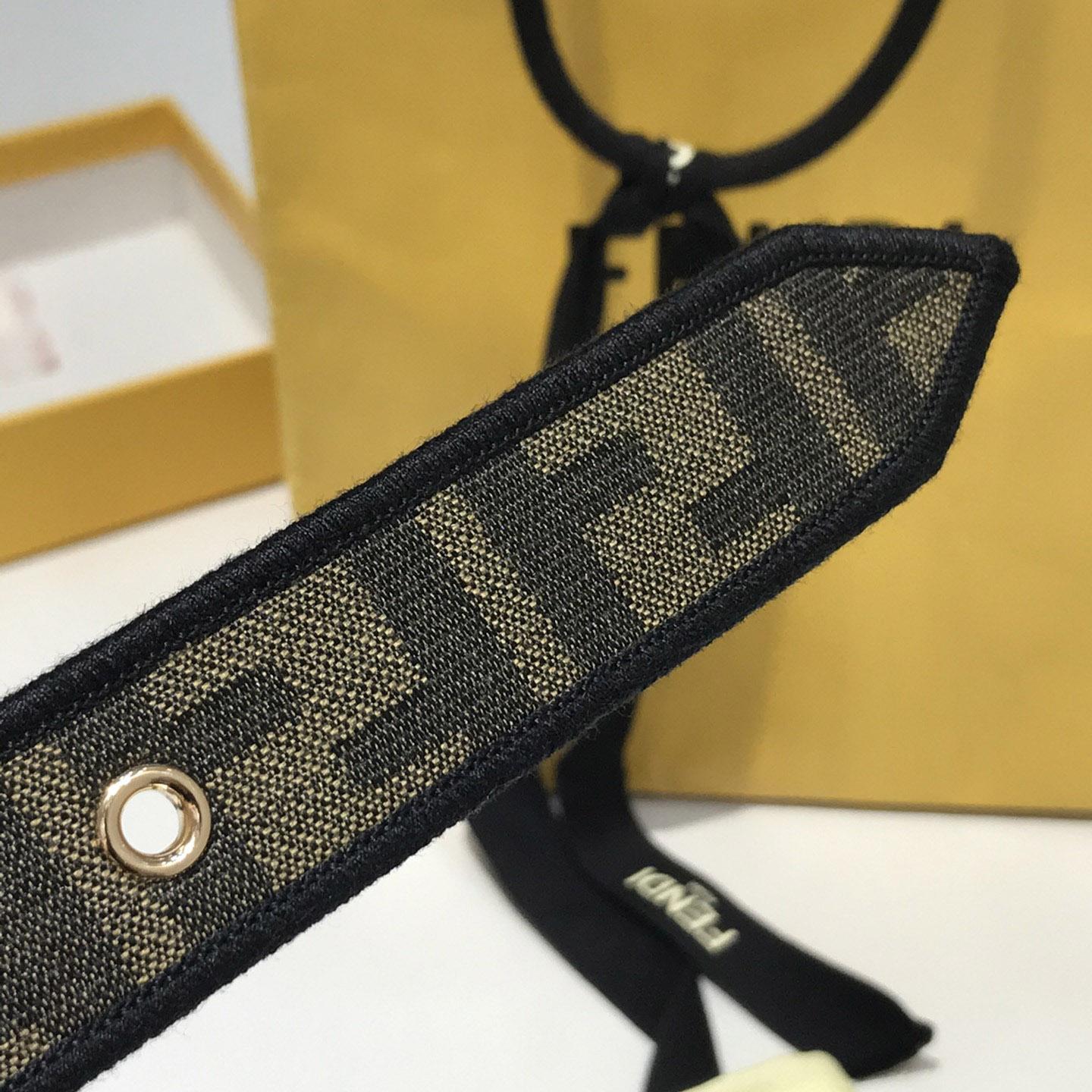 Fendi FF Jacquard Fabric Belt - DesignerGu