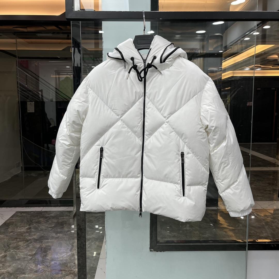 Moncler White Daynamic Porossan Down Jacket - DesignerGu