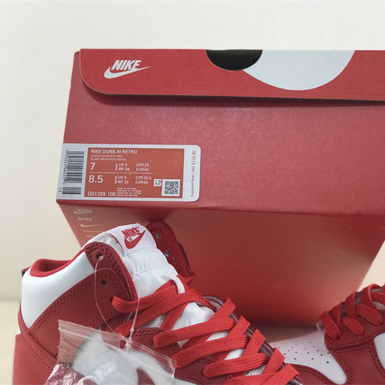 Nike Dunk High “University Red” Sneaker      DD1399-106  - DesignerGu