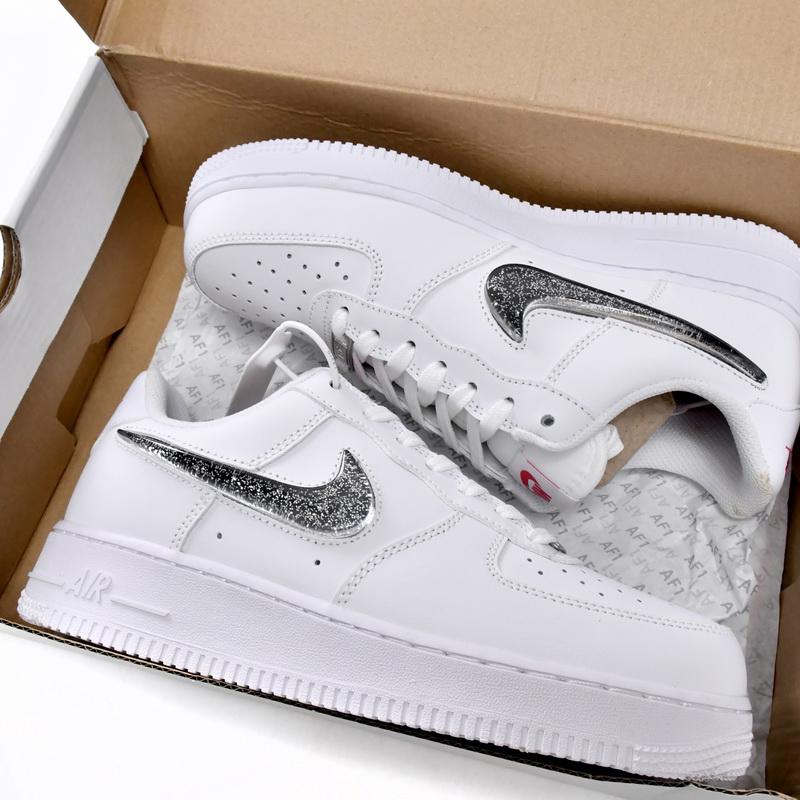 Nike Air Force 1 Low White Metallic Silver Sneaker      DC9651-100 - DesignerGu