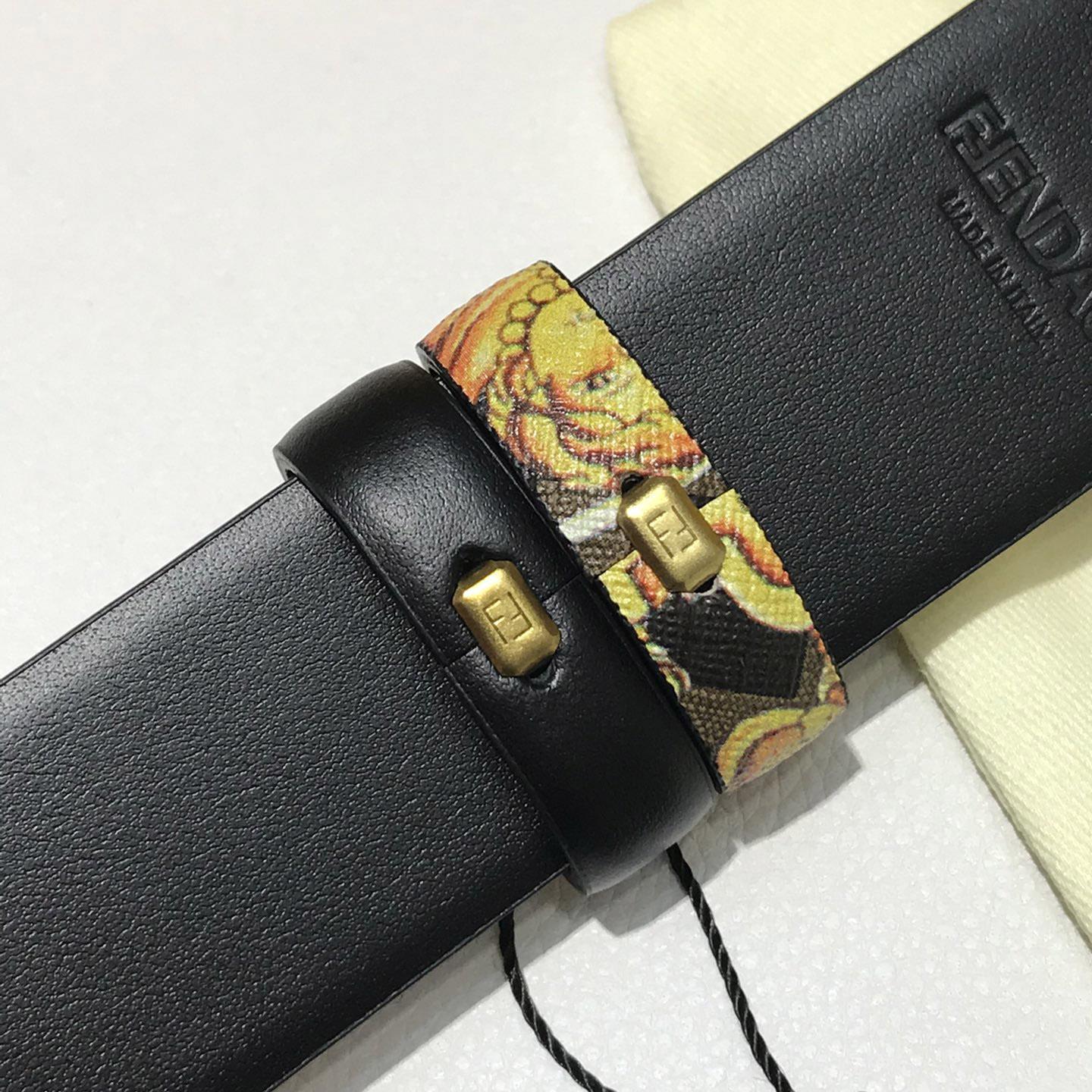 Versace Fendace Baroque Reversible Belt - DesignerGu