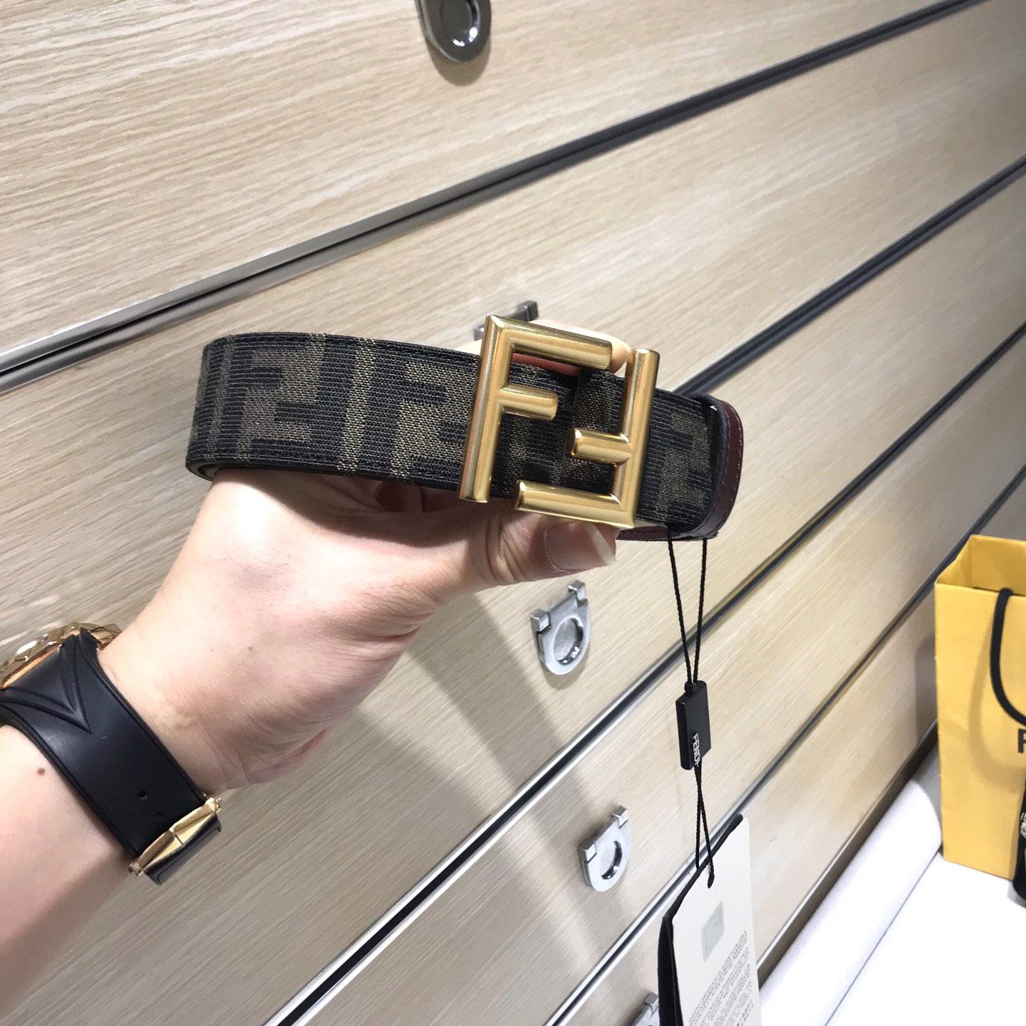 Fendi Brown Fabric Belt - DesignerGu