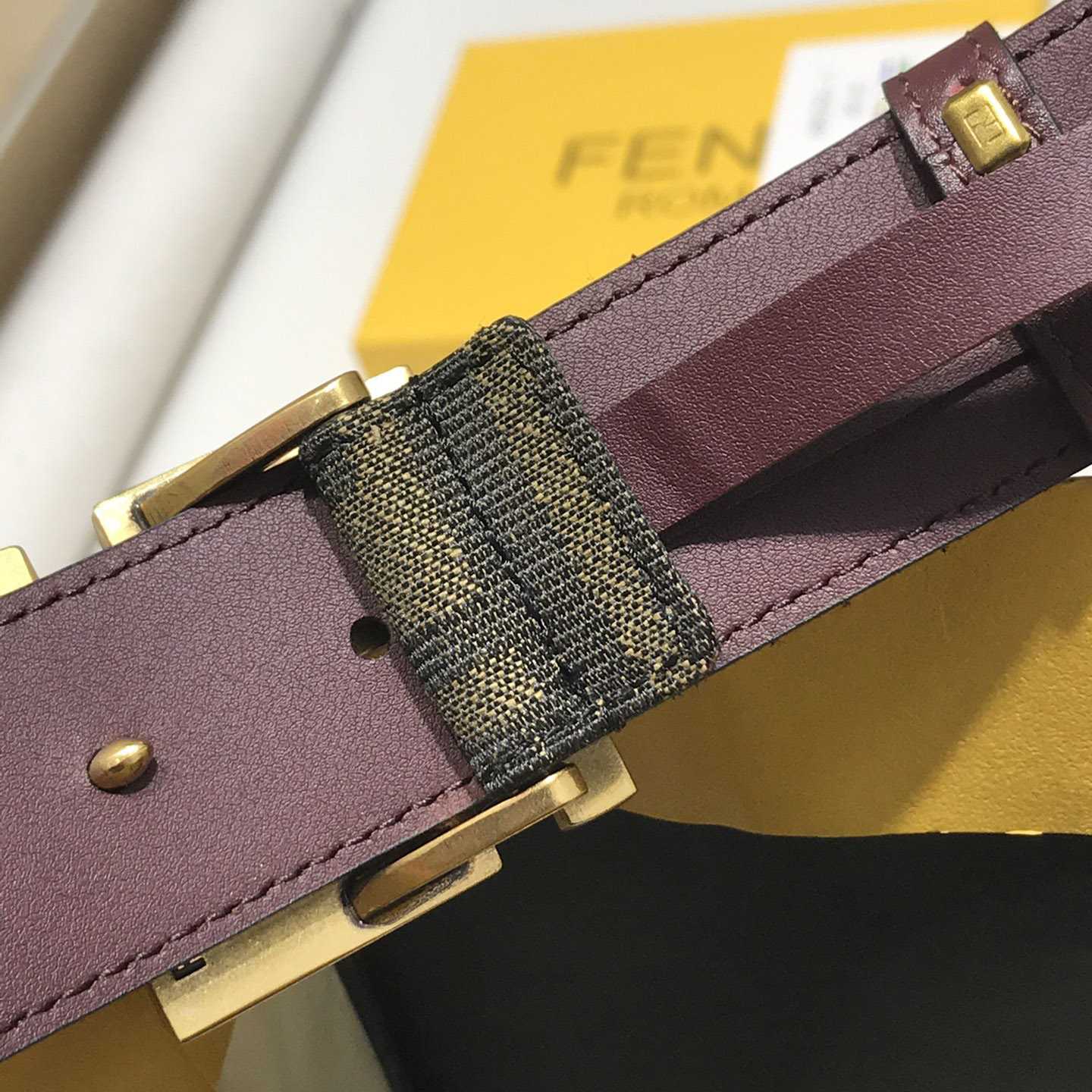 Fendi Brown Fabric Belt - DesignerGu