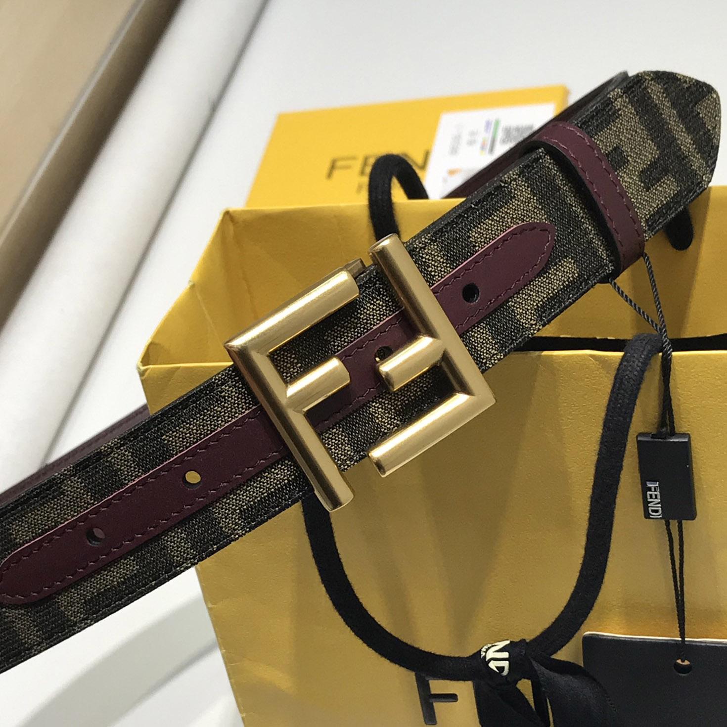 Fendi Brown Fabric Belt - DesignerGu