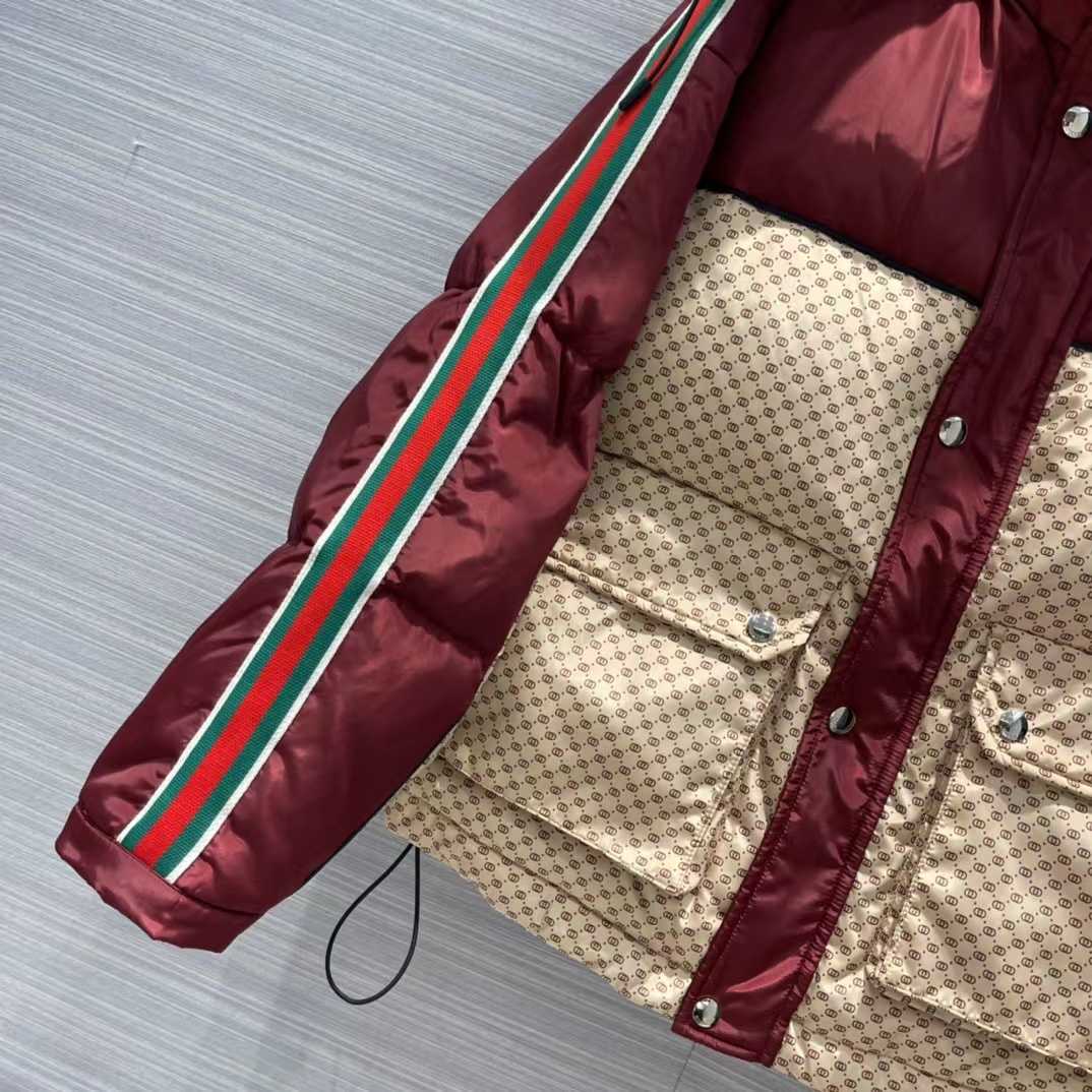 Gucci Jumbo GG Canvas Down Jacket - DesignerGu