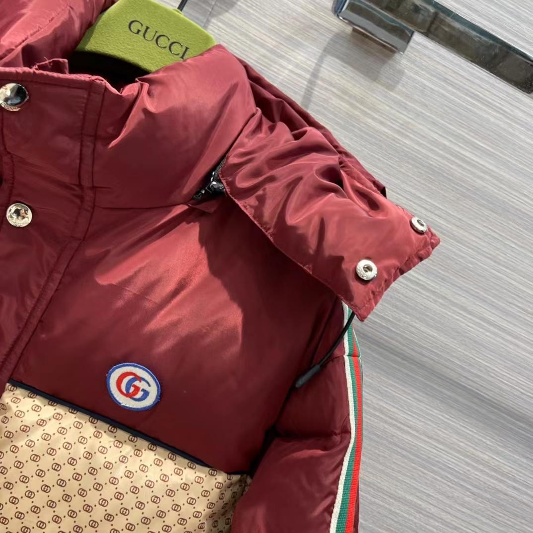 Gucci Jumbo GG Canvas Down Jacket - DesignerGu