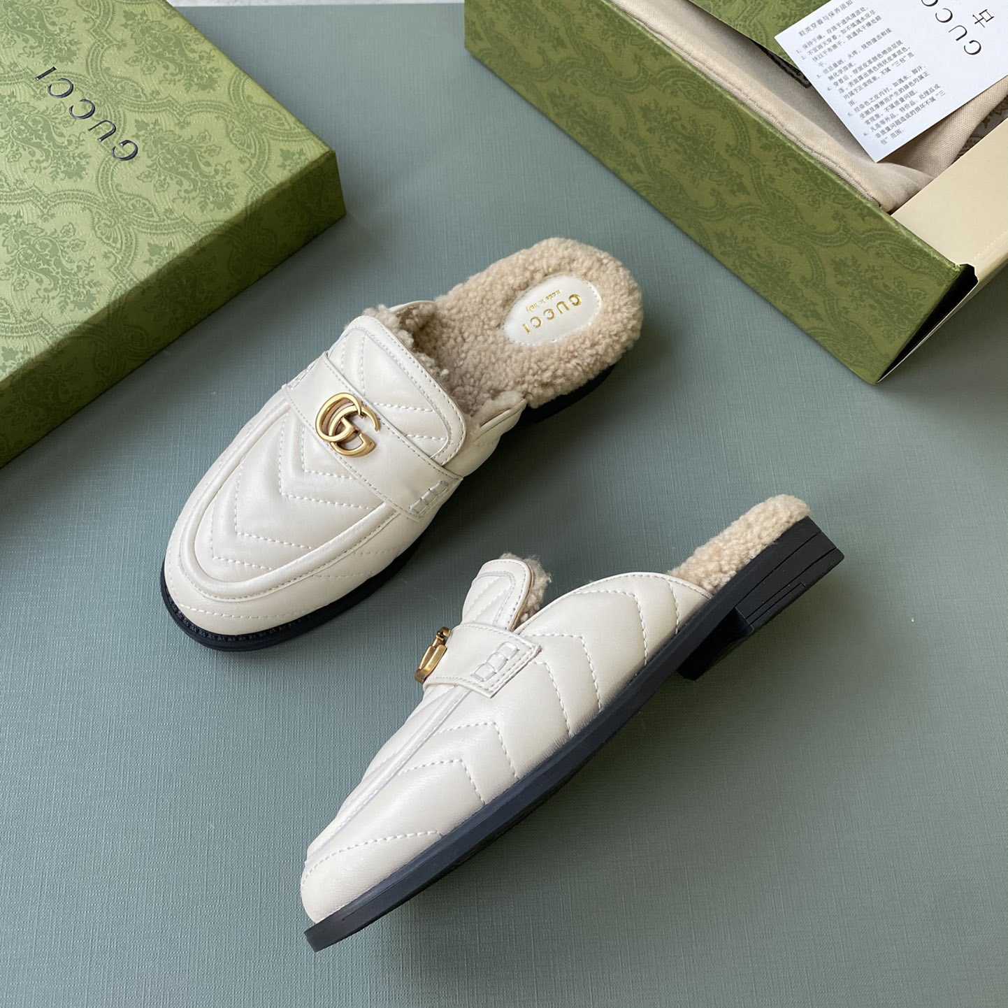 Gucci Women's Double G Slippers - DesignerGu