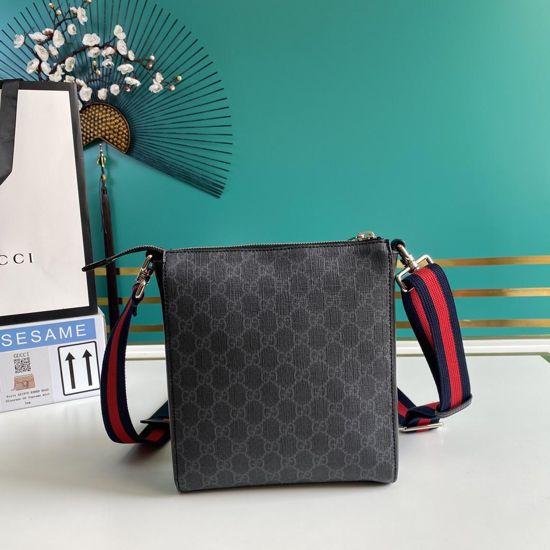 Gucci GG Black Small Messenger Bag(21-23-4cm) - DesignerGu