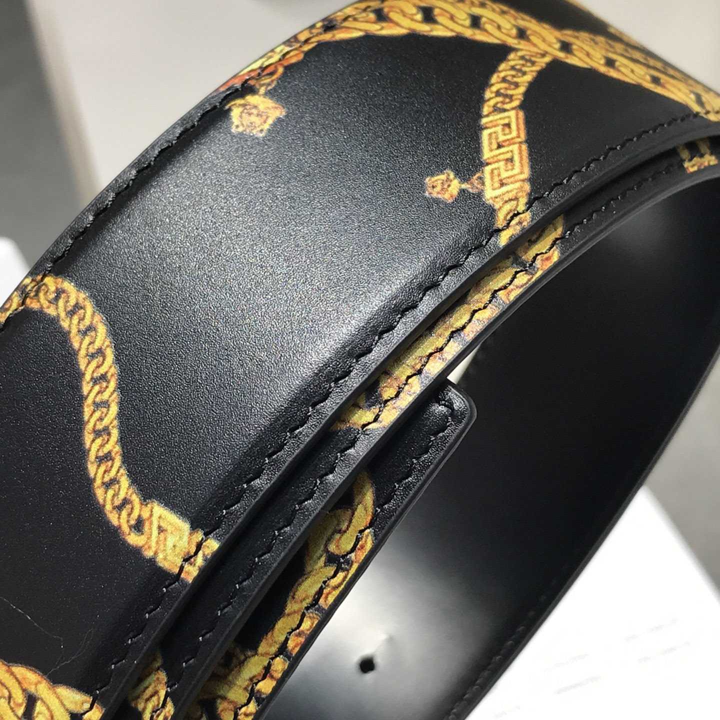 Versace Barocco Reversible Leather Belt  - DesignerGu