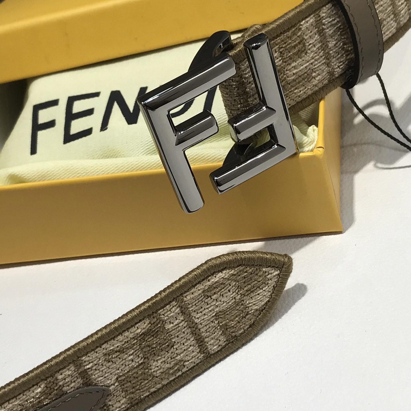 Fendi FF Jacquard Fabric Belt - DesignerGu