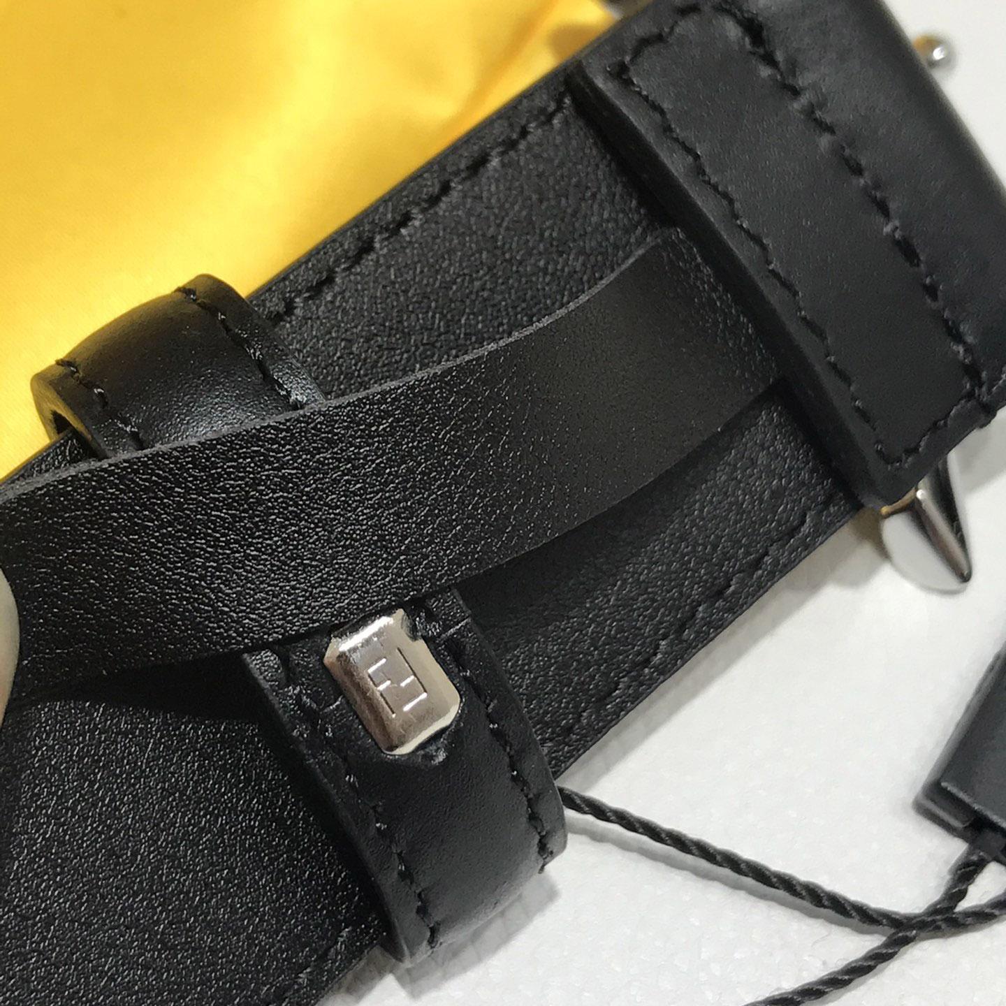 Fendi Black Leather Belt - DesignerGu