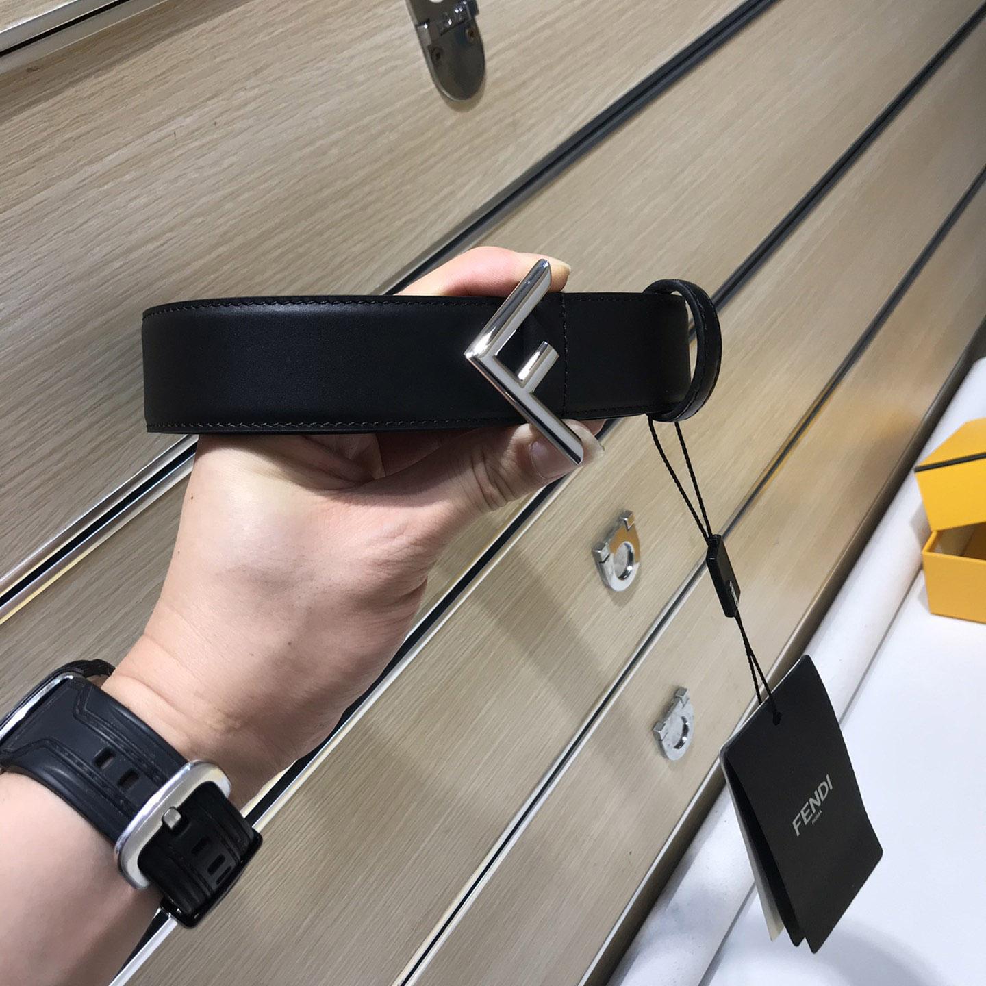 Fendi Black Leather Belt - DesignerGu