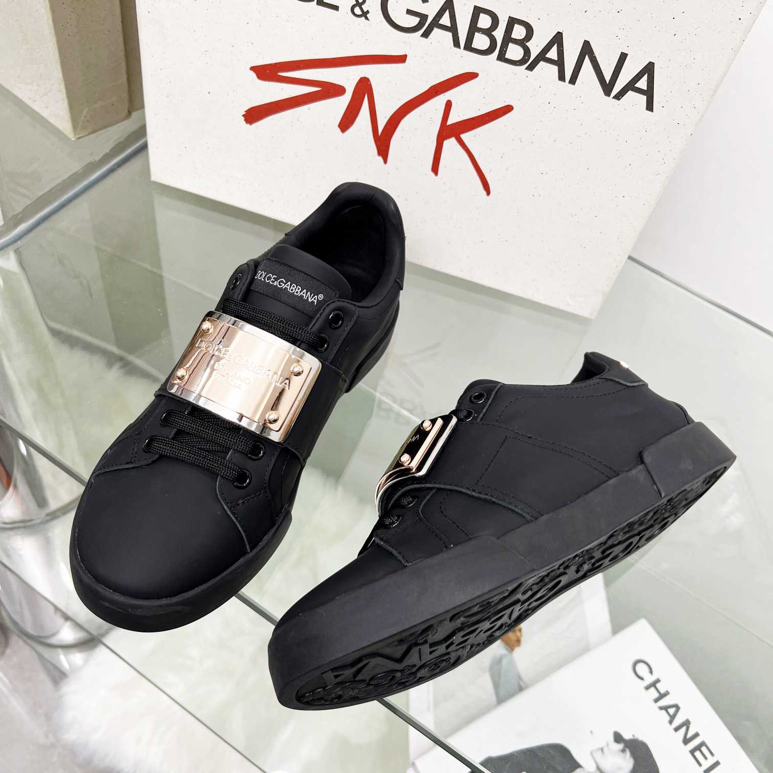 Dolce & Gabbana Portofino Leather Sneakers - DesignerGu