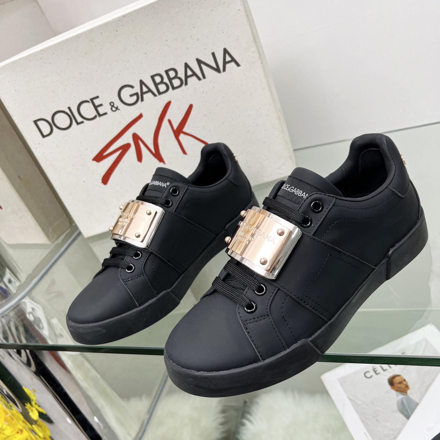 Dolce & Gabbana Portofino Leather Sneakers - DesignerGu