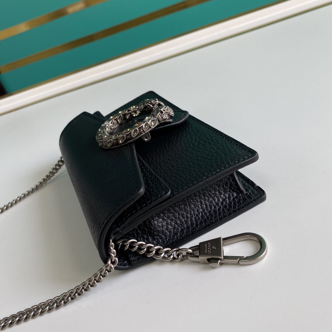 Gucci Dionysus Leather Super Mini Bag(16.5-10-4.5cm)    - DesignerGu