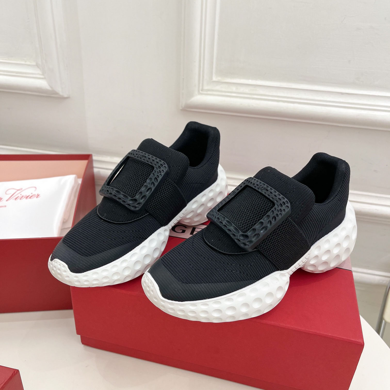 Roger Vivier Viv Run Moonlight Sneaker - DesignerGu