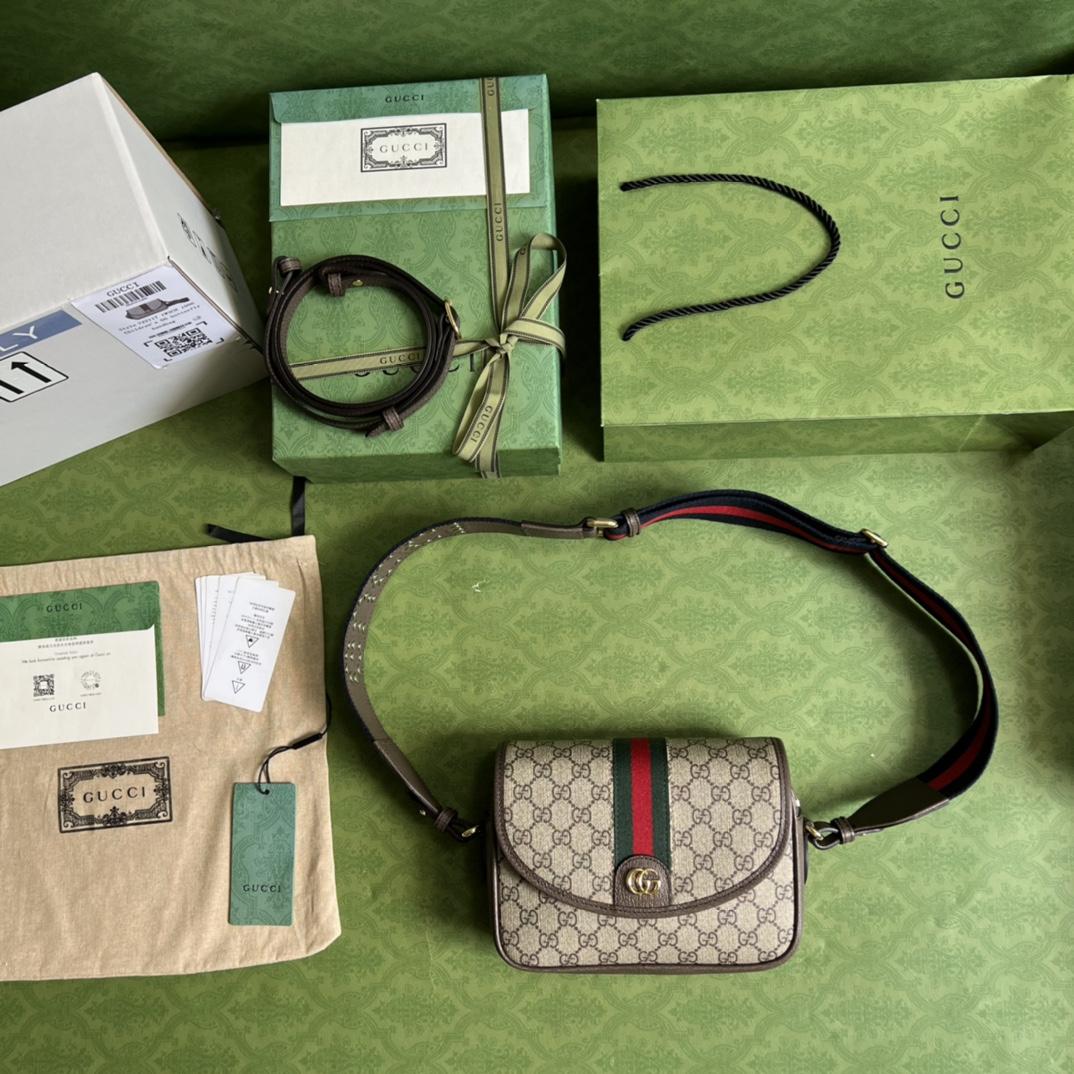 Gucci Ophidia Mini GG Shoulder Bag(23-17-7cm)    - DesignerGu