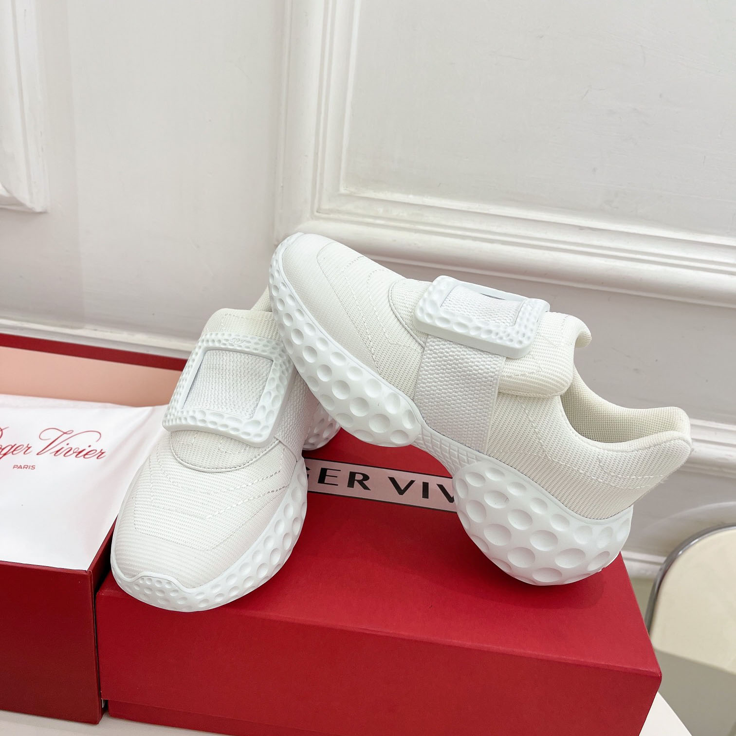 Roger Vivier Viv Run Moonlight Sneaker - DesignerGu